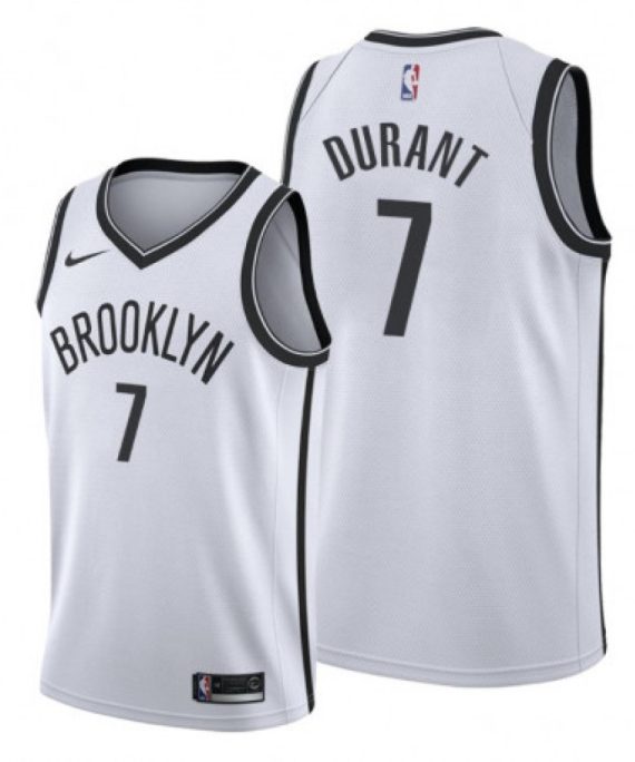 Camiseta Kevin Durant #7 Brooklyn Nets 19/20 Blanco Association Edition Niño
