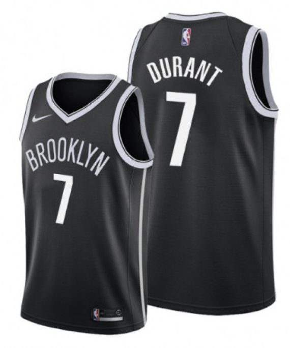 Camiseta Kevin Durant #7 Brooklyn Nets 19/20 Negro Icon Edition