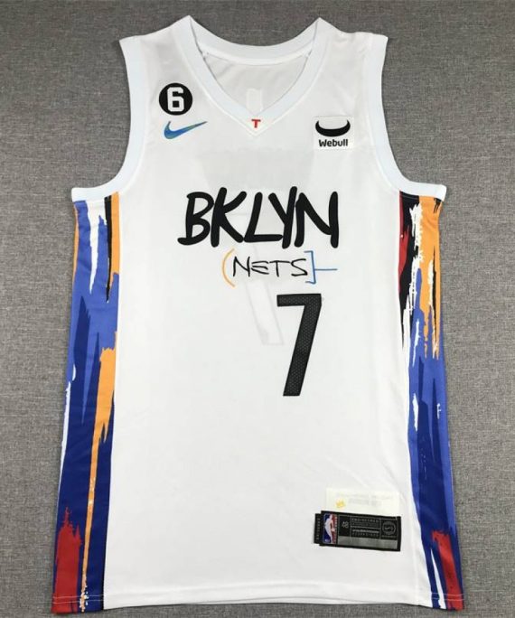 Camiseta Kevin Durant #7 Brooklyn Nets 2023 Blanco City Edition