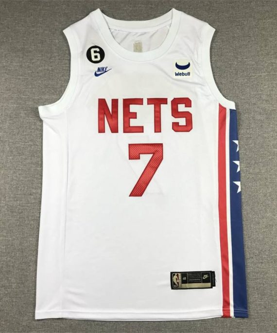 Camiseta Kevin Durant #7 Brooklyn Nets Classic Edition Blanco