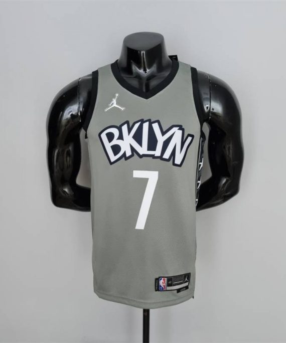 Camiseta Kevin Durant #7 Brooklyn Nets Edición 75 Aniversario City Edition Gris