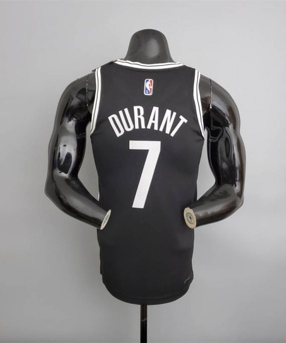 Camiseta Kevin Durant #7 Brooklyn Nets Edición 75 Aniversario Icon Nuevo Negro