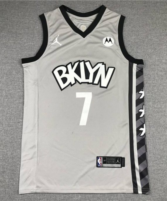 Camiseta Kevin Durant #7 Brooklyn Nets Icon Nuevo Anuncio Gris
