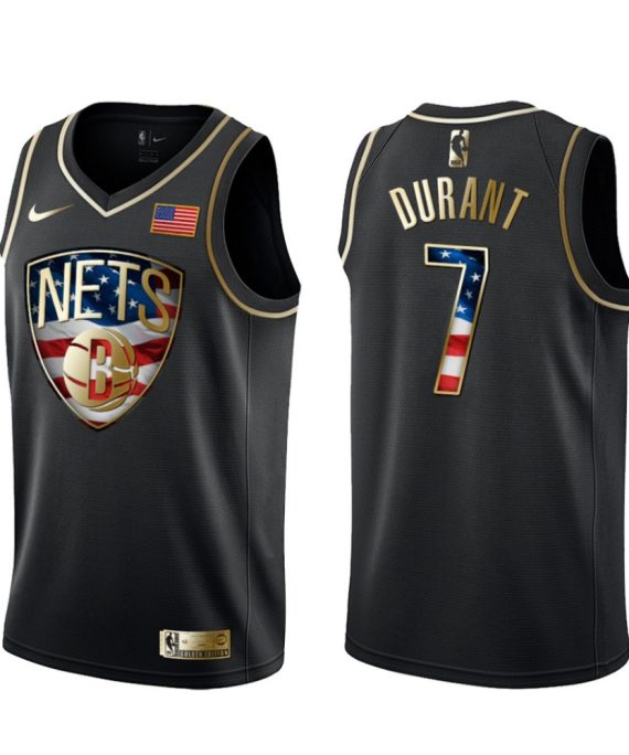 Camiseta Kevin Durant #7 Brooklyn Nets Independence Day Gold Edition