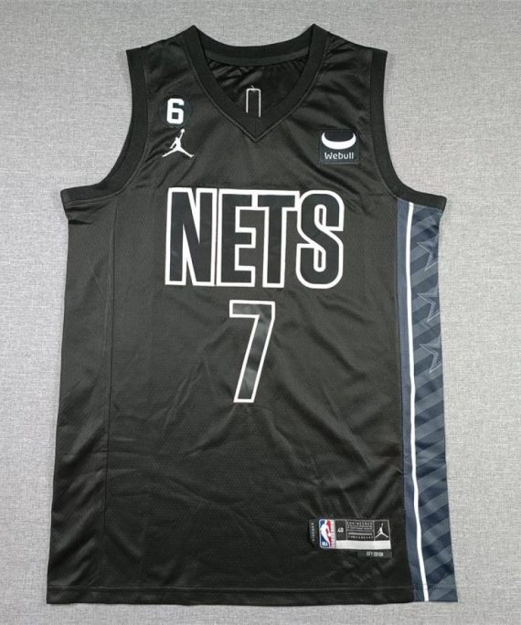 Camiseta Kevin Durant #7 Brooklyn Nets Negro Statement Edition