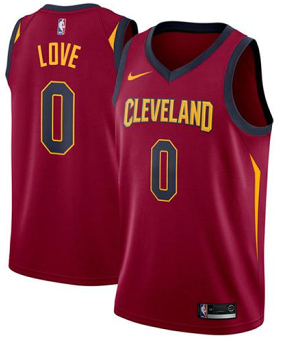 Camiseta Kevin Love #0 Cleveland Cavaliers Rojo Icon Edition