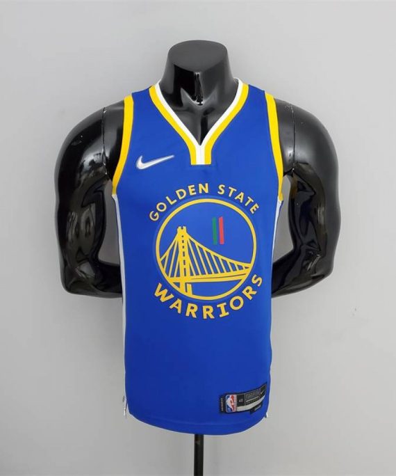 Camiseta Klay Thompson #11 Golden State Warriors Edición 75 Aniversario Mexico Edition Azul