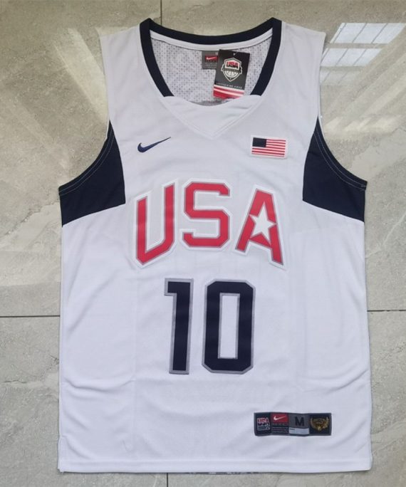 Camiseta Kobe Bryant #10 Dream Team Blanco/Gris