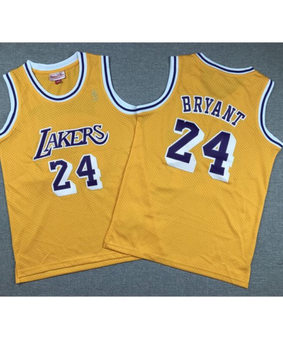 Camiseta Kobe Bryant #24 Los Angeles Lakers 2007/08 Amarillo Niño