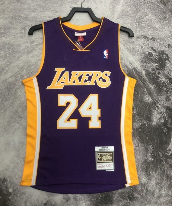 Camiseta Kobe Bryant #24 Los Angeles Lakers 2009 Púrpura V-Neck