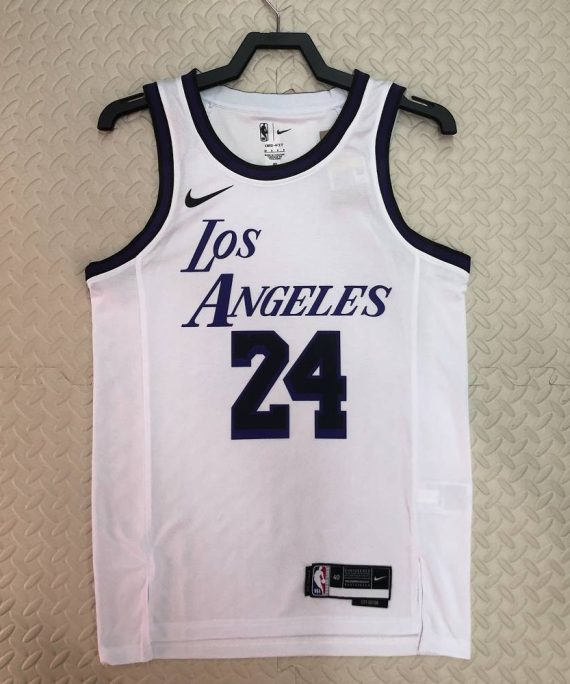 Camiseta Kobe Bryant #24 Los Angeles Lakers 2023 Blanco City Edition