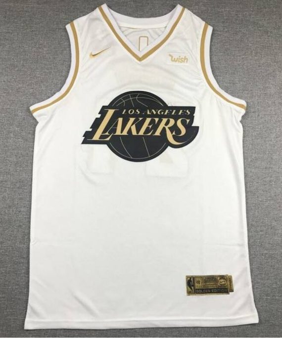 Camiseta Kobe Bryant #24 Los Angeles Lakers Blanco Gold Edition
