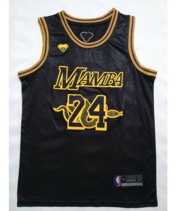 Camiseta Kobe Bryant #24 Los Angeles Lakers Negro Memorial