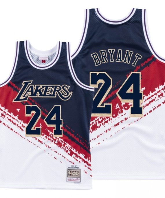 Camiseta Kobe Bryant #24 Los Angeles Lakers Blanco Independence Day Edition