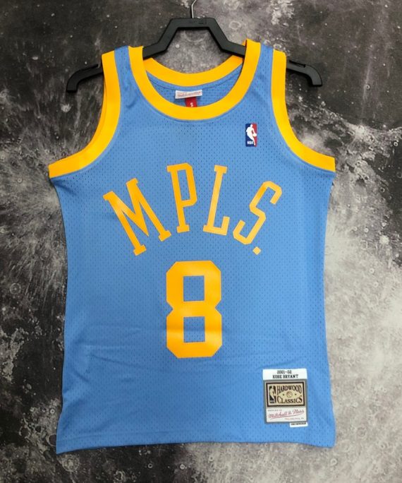 Camiseta Kobe Bryant #8 Los Angeles Lakers 2002 Classic Edition Azul