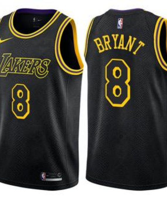 Camiseta Kobe Bryant #8 Los Angeles Lakers 18/19 Negro City Edition