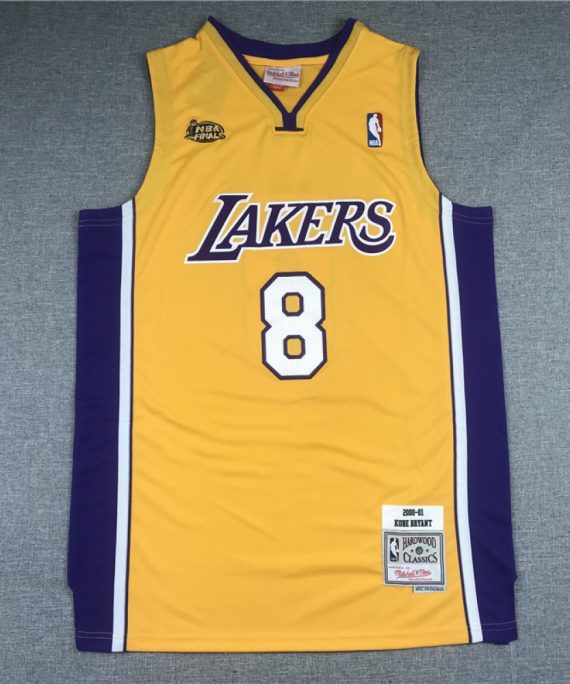 Camiseta Kobe Bryant #8 Los Angeles Lakers Amarillo La Final