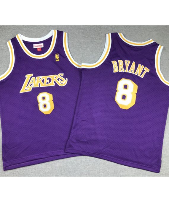 Camiseta Kobe Bryant #8 Los Angeles Lakers Púrpura Niño