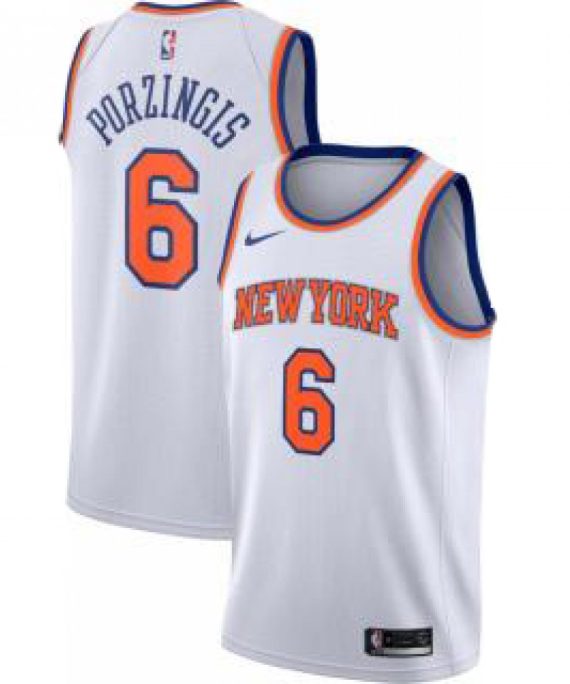 Camiseta Kristaps Porziņģis #6 New York Knicks 17/18 Blanco Association