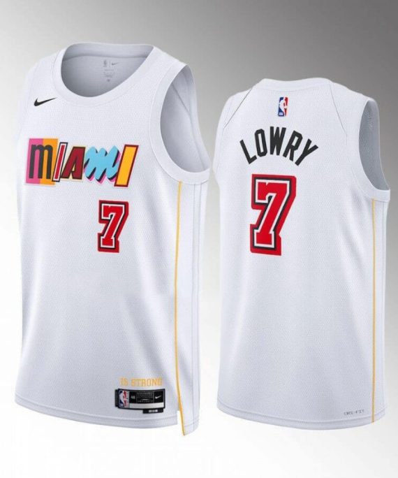 Camiseta Kyle Lowry #7 Miami Heat 22/23 Blanco City Edition