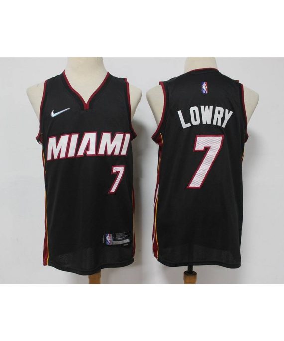 Camiseta Kyle Lowry #7 Miami Heat Edición 75 Aniversario Negro
