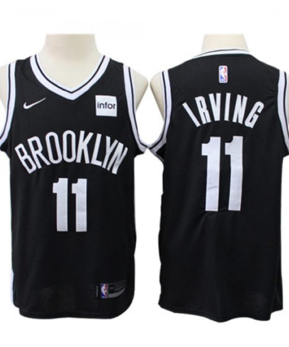 Camiseta Kyrie Irving #11 Brooklyn Nets 19/20 Negro Fan Edition Niño