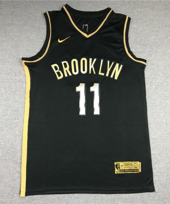 Camiseta Kyrie Irving #11 Brooklyn Nets 2021 Oro Negro