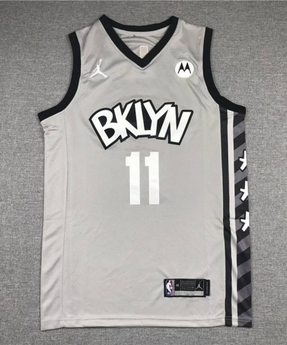 Camiseta Kyrie Irving #11 Brooklyn Nets Icon Nuevo Anuncio Gris