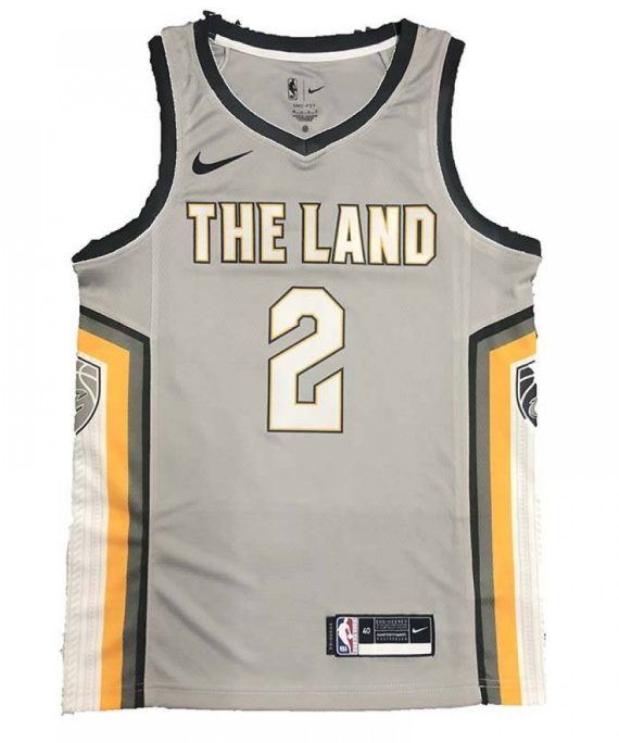 Camiseta Kyrie Irving #2 Cleveland Cavaliers 2018 Gris