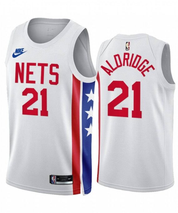 Camiseta LaMarcus Aldridge #21 Brooklyn Nets 2023 Blanco Classic Edition