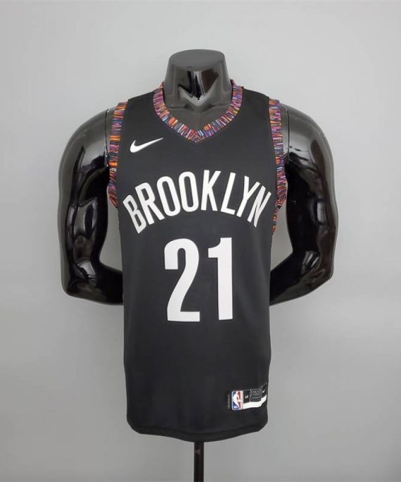Camiseta LaMarcus Aldridge #21 Brooklyn Nets City Edition Negro