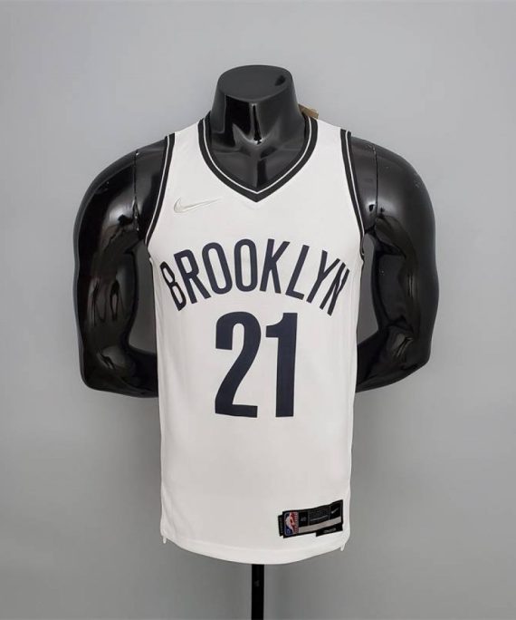 Camiseta LaMarcus Aldridge #21 Brooklyn Nets Edición 75 Aniversario Blanco