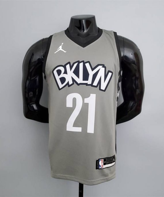 Camiseta LaMarcus Aldridge #21 Brooklyn Nets Flyers Gris