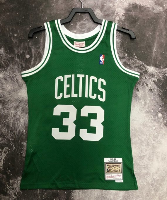 Camiseta Larry Bird #33 Boston Celtics 1986 Clásico Edition Verde