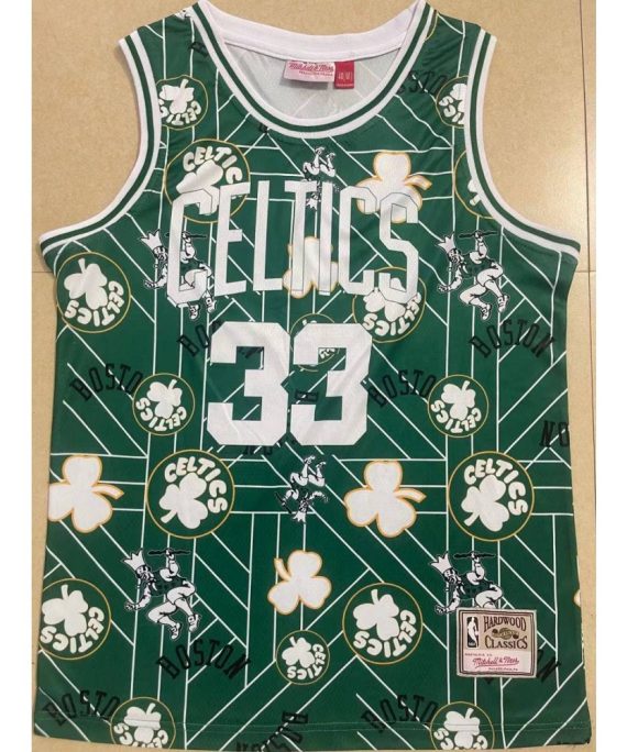 Camiseta Larry Bird #33 Boston Celtics Clásico Edition Verde
