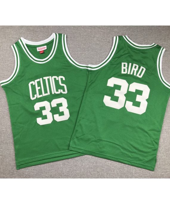 Camiseta Larry Bird #33 Boston Celtics Clásico Edition Verde Niño