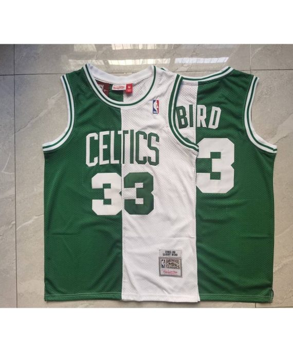 Camiseta Larry Bird #33 Chicago Bulls Blanco/Verde