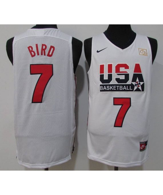 Camiseta Larry Bird #7 EE.UU. Blanco