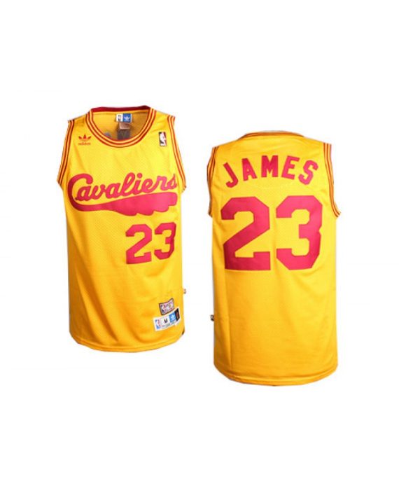 Camiseta LeBron James #23 Cleveland Cavaliers 17/18 Amarillo Retro Edition