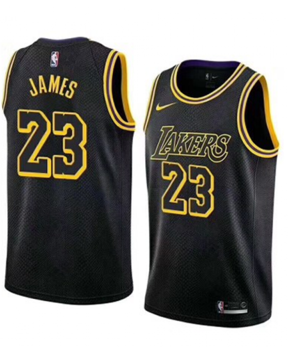 Camiseta LeBron James #23 Los Angeles Lakers 2019 Negro City Edition Niño