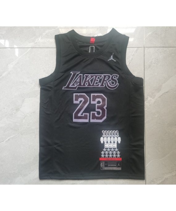 Camiseta LeBron James #23 Los Angeles Lakers Negro