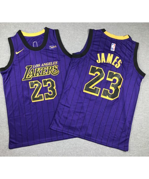 Camiseta LeBron James #23 Los Angeles Lakers 2023 Niño