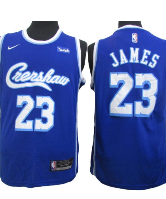 Camiseta LeBron James #23 Los Angeles Lakers Azul Joint Edition