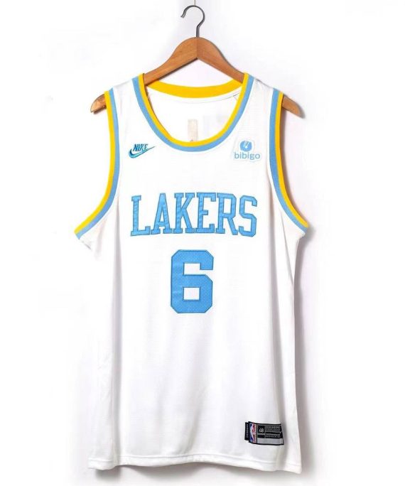 Camiseta Lebron James #6 Los Angeles Lakers 2023 Blanco Classic Edition