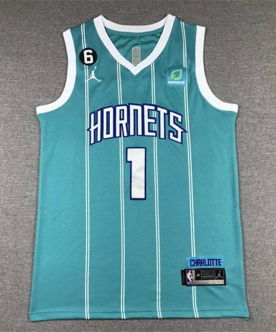 Camiseta Lonzo Ball #1 Charlotte Hornets Azul