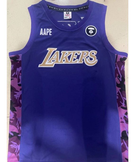 Camiseta Los Angeles Lakers x AAPE Púrpura