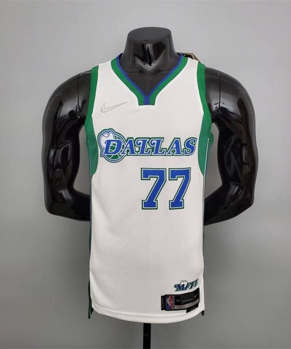 Camiseta Luka Dončić #77 Dallas Mavericks 2022 City Edition Blanco