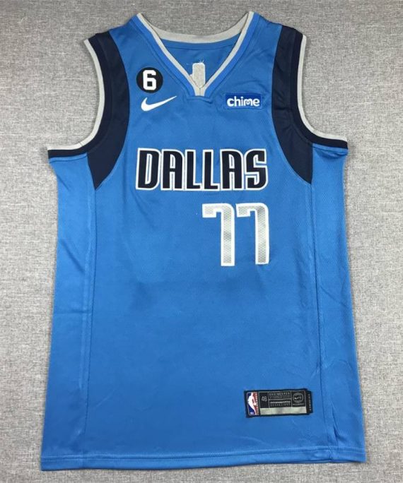 Camiseta Luka Doncic #77 Dallas Mavericks 2023 Azul