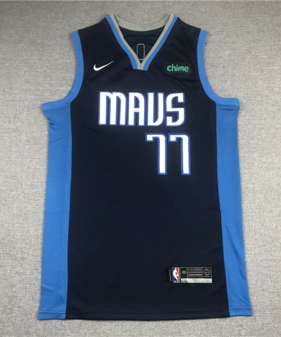 Camiseta Luka Doncic #77 Dallas Mavericks Azul Earned Edition