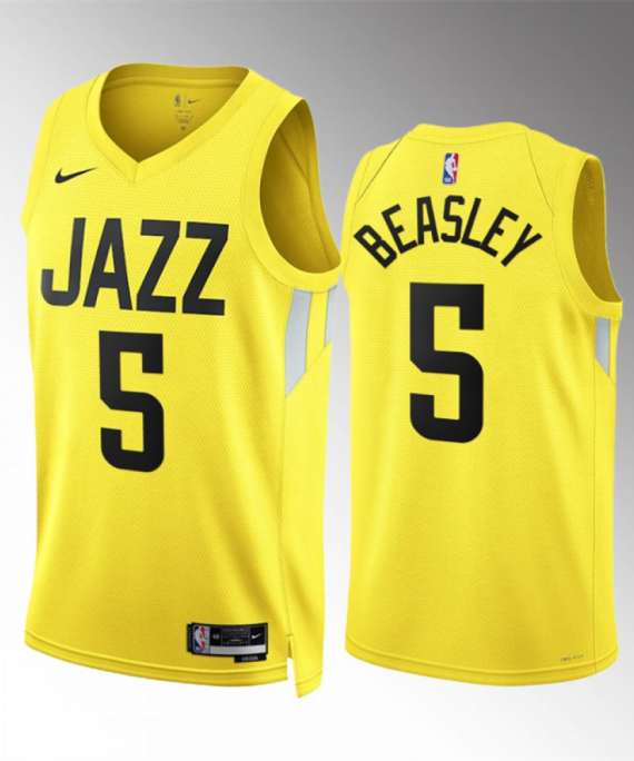 Camiseta Malik Beasley #5 Utah Jazz 2023 Amarillo